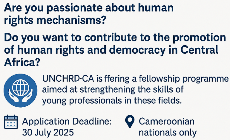 Opportunit&eacute; de Bourse en m&eacute;canismes des droits de l'homme